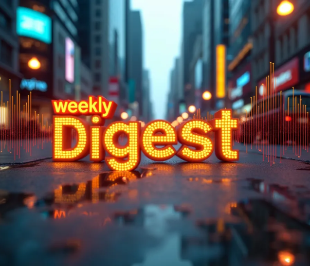 Weekly digest report summarizing customer interactions and action items